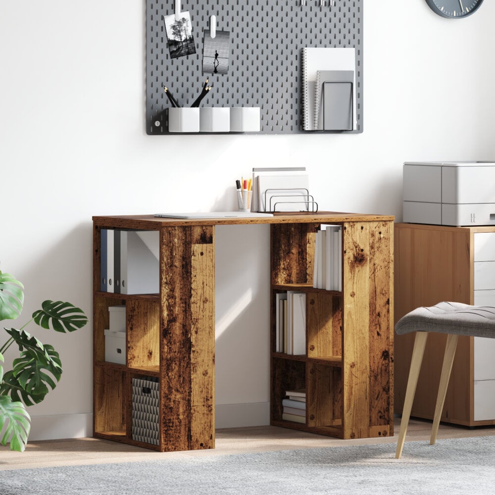 VidaXL Hoekbureau Oude Hout Massief gerecycled hout Medium Hoekbureau