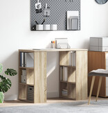 VidaXL Hoekbureau Sonoma eiken MDF Middelgroot Sonoma Eiken Hoekbureau