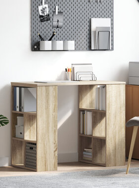 VidaXL Hoekbureau Sonoma eiken MDF Middelgroot Sonoma Eiken Hoekbureau