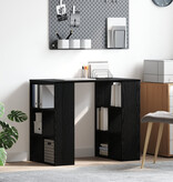 VidaXL Schrijfbureau Zwart Eiken Spaanplaat Standaard Formaat