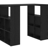 VidaXL Schrijfbureau Zwart Eiken Spaanplaat Standaard Formaat