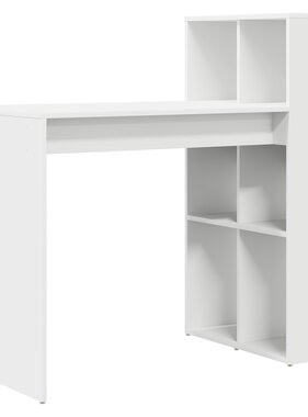 VidaXL Schrijfbureau Wit Engineered Wood Middelgroot Opslag