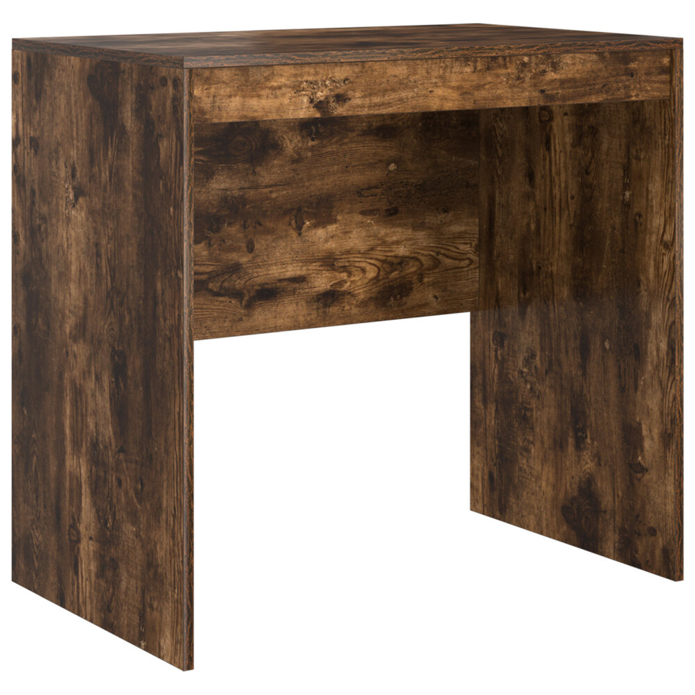 VidaXL Bureau Gerookt Eiken 80x50x76 cm Bewerkt Hout