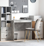 VidaXL Bureau Beton Grijs 80x50x76 cm Gefabriceerd hout