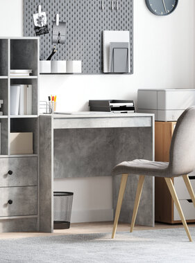 VidaXL Bureau Beton Grijs 80x50x76 cm Gefabriceerd hout