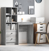 VidaXL Schrijfbureau Grijs Sonoma Spaanplaat 60 x 40 x 76 cm