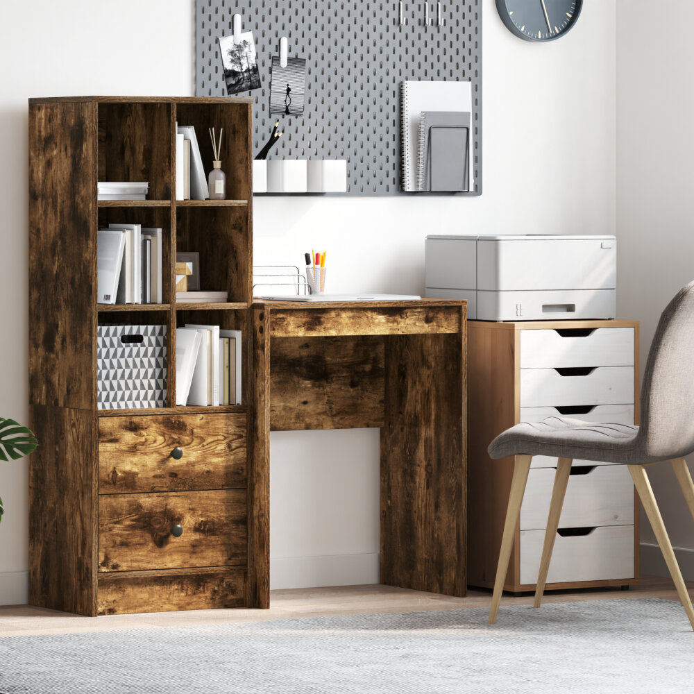 VidaXL Schrijfbureau Gerookt eiken Engineered hout 60 x 40 x 76 cm