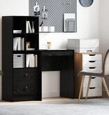 VidaXL Schrijfbureau Zwart eiken Geengineerd hout 60 x 40 x 76 cm