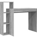 VidaXL Computerbureau Grijs sonoma Spaanplaat Middelgroot Planken