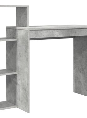 VidaXL Schrijfbureau Beton grijs Beton-effect laminaat, samengesteld hout