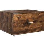 VidaXL Lade Kast Gerookt Eiken MDF met Fineer Lade Kast Rechthoekig