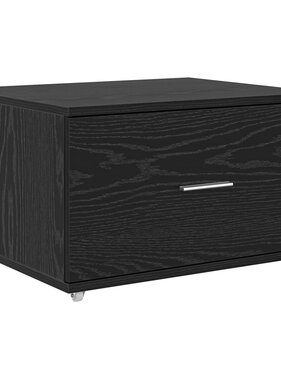 VidaXL Lade Kast Zwart eiken Engineered wood Compact Lade Kast