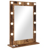 VidaXL Spiegel Verweerd hout Massief Hout 70 x 50 x 18 cm Spiegel