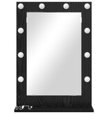 VidaXL Vanity Spiegel met LED Verlichting Zwart Eiken 70x50x18 cm