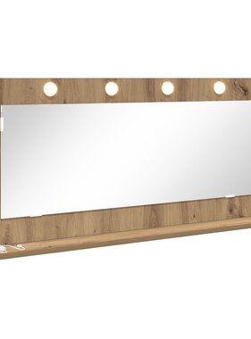 VidaXL Vanity Spiegel met LED Verlichting Artisan Eiken 100x45x18 cm