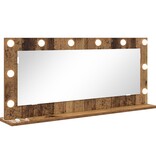 VidaXL Vanity Mirror met LED Verlichting Oud Hout 100x45x18 cm