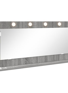 VidaXL Kapta Spiegel met LED Verlichting Grijs Sonoma 100x45x18 cm