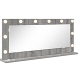 VidaXL Kapta Spiegel met LED Verlichting Grijs Sonoma 100x45x18 cm