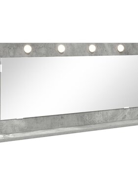 VidaXL Vanity Spiegel met LED Verlichting Beton Grijs 100x45x18 cm