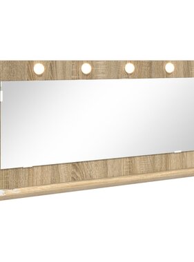 VidaXL Hollywood Spiegel met LED Verlichting Sonoma Eiken 100x45x18 cm