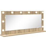 VidaXL Hollywood Spiegel met LED Verlichting Sonoma Eiken 100x45x18 cm