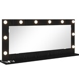 VidaXL Vanity Spiegel met LED Verlichting Zwart Eiken 100x45x18 cm