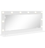 VidaXL Make-up Spiegel met LED Verlichting Wit 100x45x18 cm