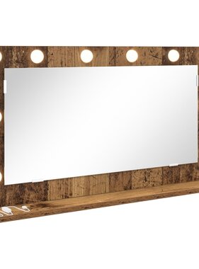 VidaXL Kaptafel Spiegel Oude Hout Hout, Glas 80 x 45 x 18 cm Spiegel