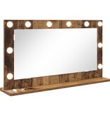 VidaXL Kaptafel Spiegel Oude Hout Hout, Glas 80 x 45 x 18 cm Spiegel