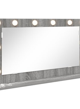 VidaXL Make-up Spiegel Grijs Sonoma Spaanplaat, Glas 80 x 45 x 18 cm