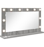 VidaXL Make-up Spiegel Grijs Sonoma Spaanplaat, Glas 80 x 45 x 18 cm