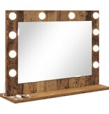 VidaXL Make-up Spiegel Oud Hout Hout 60 x 45 x 18 cm Spiegel
