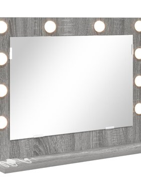 VidaXL Kaptafel Spiegel Grijs Sonoma MDF, Glas 60 x 45 x 18 cm