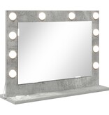 VidaXL Make-up Spiegel Beton grijs Beton Medium Decoratieve inzetstukken