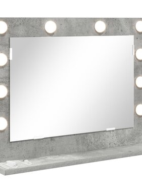 VidaXL Make-up Spiegel Beton grijs Beton Medium Decoratieve inzetstukken