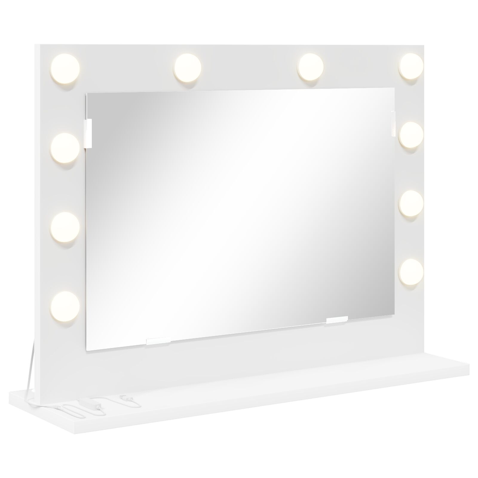 VidaXL Spiegel met LED Lampen Wit 60x45x18 cm