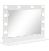 VidaXL Spiegel met LED Lampen Wit 60x45x18 cm