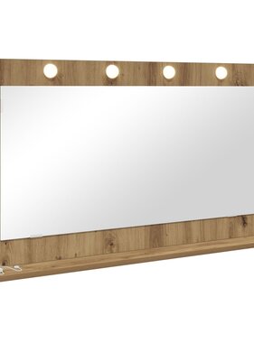 VidaXL Vanity Spiegel Ambachtelijk Eiken Hout en Glas 100 x 55 cm