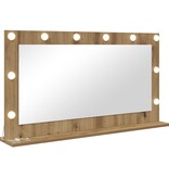VidaXL Vanity Spiegel Ambachtelijk Eiken Hout en Glas 100 x 55 cm