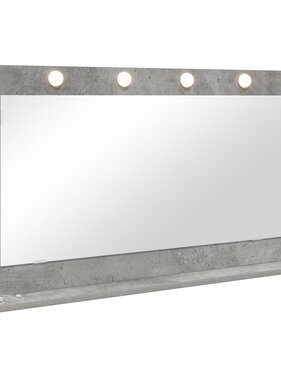 VidaXL Make-up Spiegel Beton grijs Beton 100 x 55 x 18 cm Spiegel