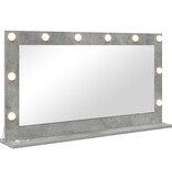 VidaXL Make-up Spiegel Beton grijs Beton 100 x 55 x 18 cm Spiegel
