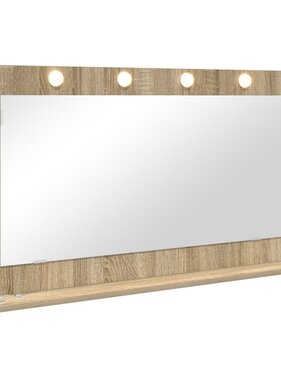 VidaXL Make-up Spiegel Sonoma Eiken MDF, Glas 100 x 55 x 18 cm