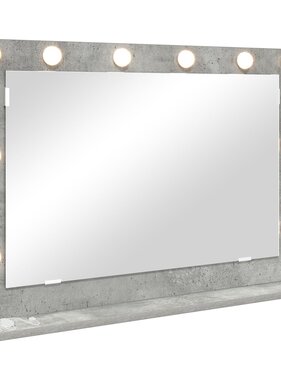 VidaXL Make-up Spiegel Beton grijs Glas 80 x 55 x 18 cm Spiegel
