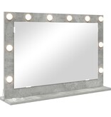 VidaXL Make-up Spiegel Beton grijs Glas 80 x 55 x 18 cm Spiegel