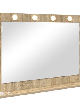 VidaXL Make-up Spiegel Sonoma Eiken Hout, Glas 80 x 55 x 18 cm Spiegel
