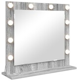 VidaXL Vanity Mirror met LED-verlichting Grijs Sonoma 60x55x18 cm