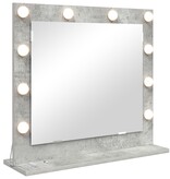 VidaXL Vanity Spiegel met LED Verlichting Beton Grijs 60x55x18 cm