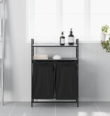 VidaXL Wasmand 2 vakken met planken grijs sonoma eiken