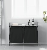 VidaXL Wasmand 2 vakken met plank grijs sonoma eiken