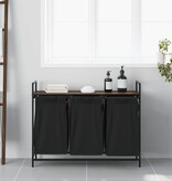 VidaXL Wasmand 3 vakken met plank bruin eikenkleurig